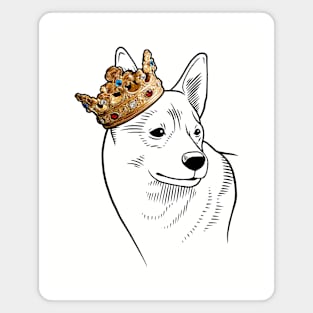 Norwegian Lundehund Dog King Queen Wearing Crown Magnet